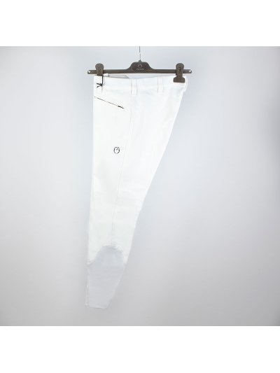 Pantalons de compétition blanc (grip aux genoux) modèle Roma de Vestrum.