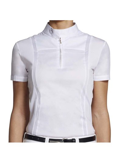 Polo blanc manches courtes de compétition pour femme - Cassis - Vestrum