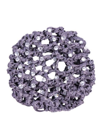 Maille de fourrure gris à strass - QHP