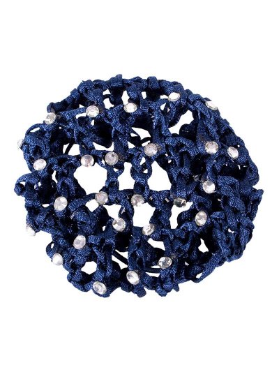 Maille de fourrure bleu marine à strass - QHP
