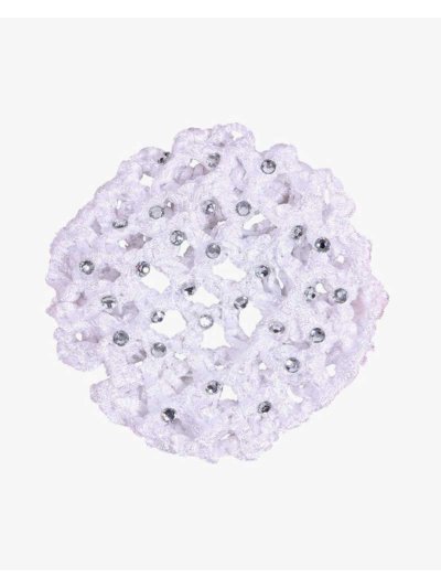 Maille de fourrure blanc à strass - QHP