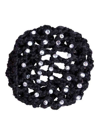 Maille de fourrure noir à strass - QHP