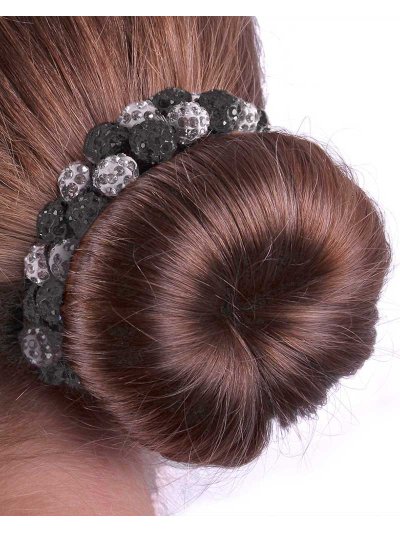 Tresse de boules iridiscentes blanc et gris avec brillos - QHP - imagen 2