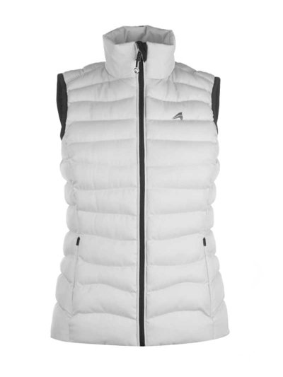 Gilet gris très clair et noir matelassé pour femme - Lina - euro-star
