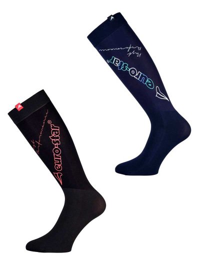 Pack de 2 Chaussettes hautes tipo maille (bleu marine et noir) - Design - Euro-Star