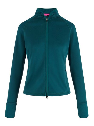 Veste de bleu verdâtre avec fermeture éclair et sans capuche pour femme - Lorena - Euro-Star