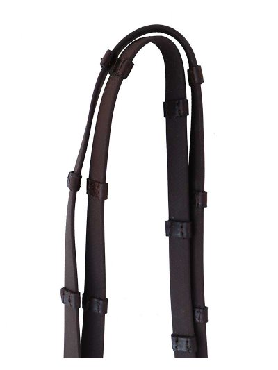 Rênes en cuir caoutchouté avec cordelettes marron de 16mm pour cheval - Waldhausen - imagen 3