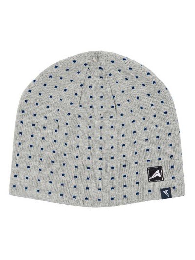 Bonnet fin en maille gris avec pois bleu marine - Iris - Euro-Star - imagen 3