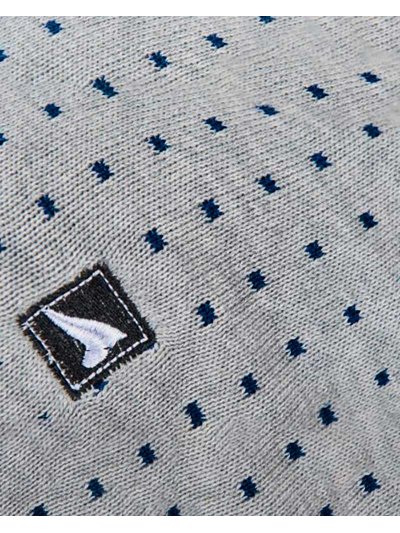 Bonnet fin en maille gris avec pois bleu marine - Iris - Euro-Star - imagen 2