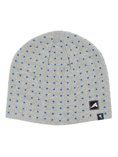 Bonnet fin en maille gris avec pois bleus - Iris - Euro-Star