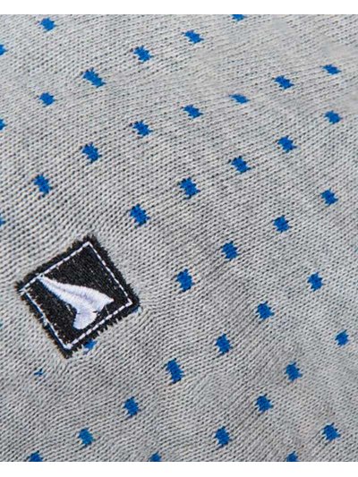 Bonnet fin en maille gris avec pois bleus - Iris - Euro-Star - imagen 2