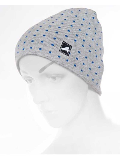 Bonnet fin en maille gris avec pois bleus - Iris - Euro-Star - imagen 3