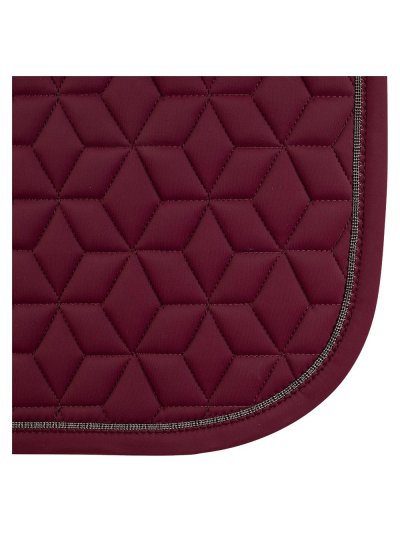 Burgundy (Windsor Wine) dressage saddle pad with silver bead detailing on the back for horses - Anky - imagen 2
