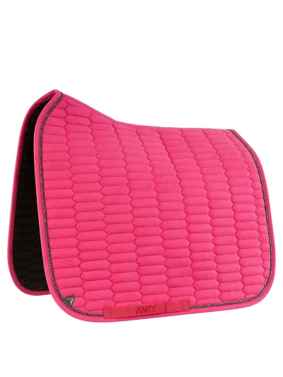 Tapis de dressage en suède fuchsia (Innuendo) pour cheval - Anky