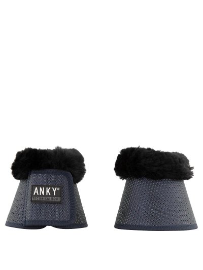 Lot de 2 cloches bleu marine (dark navy) avec effet paillettes et mouton noir - Anky
