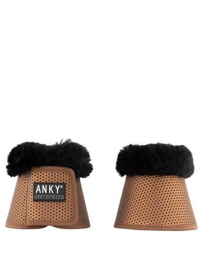 Lot de 2 cloches en cuivre (copper) avec effet paillettes et mouton noir - Anky