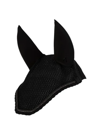 Orejeras de crochet negro (Black) para caballo - Anky