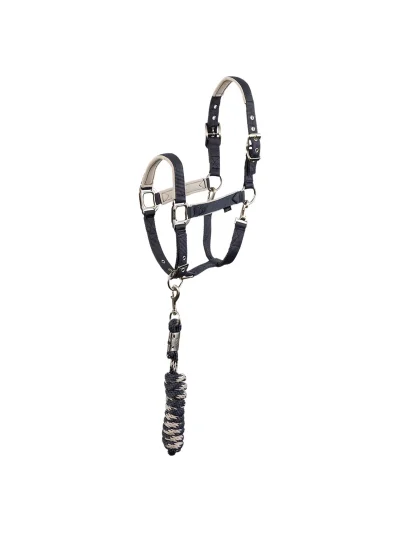 Halter with lead rope in navy (Inkwell) - Anky
