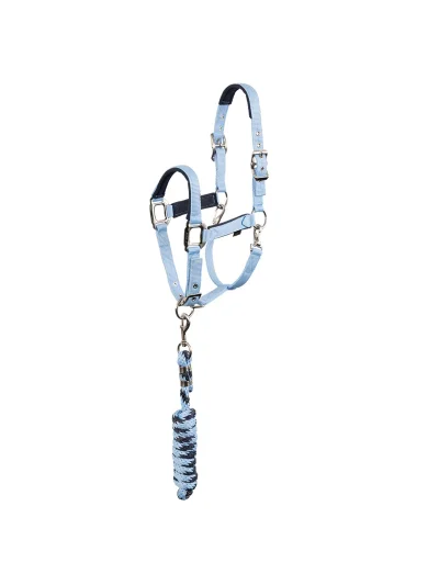 Halter with lead rope in sky blue (Open Air) - Anky