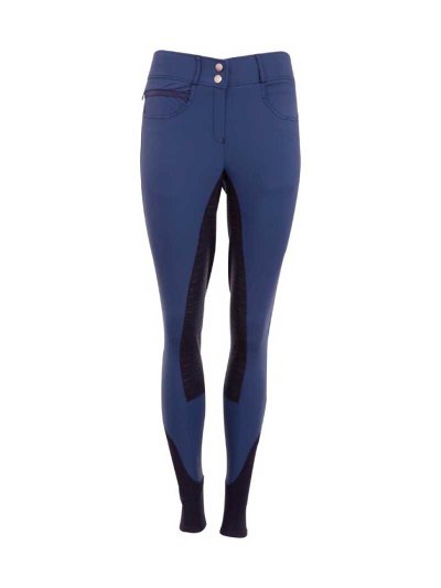 Pantalons bleu marine à strass et purpurina (grip à fond intégral) pour femme - Anky