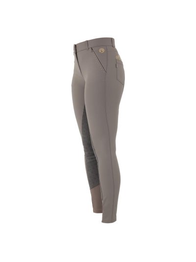 Pantalon d'équitation gris à fond intégral pour fille - Anky