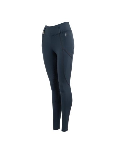 Leggings d'équitation bleu marine (dark navy) avec grip à fond intégral pour femme - Anky