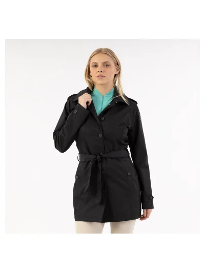 Trench impermeable negro (Black) para mujer - Anky