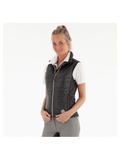 Gilet léger matelassé gris très foncé/noir (charcoal) pour femme - Anky