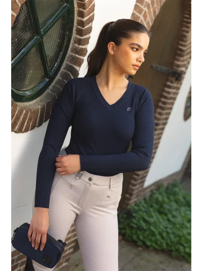 Knit pullover in navy (Mood Indigo) for women - Anky - imagen 3