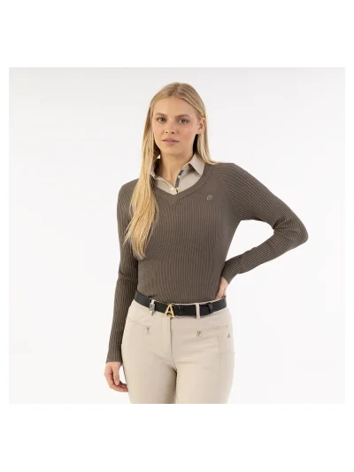 Jersey de punto gris (Bungee Cord) para mujer - Anky