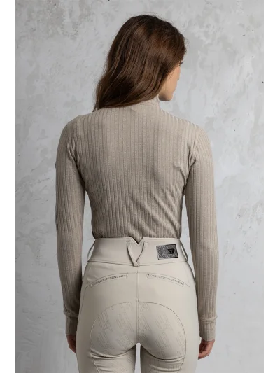 Long-sleeve jumper in cream (Nacreous) for women - Anky - imagen 2