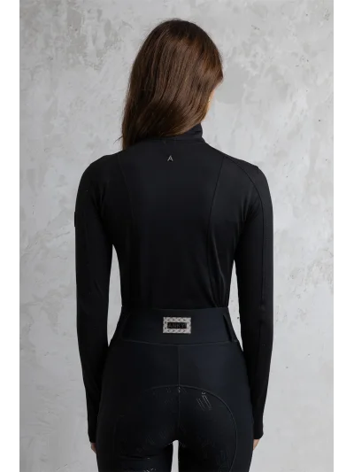 Half-zip technical pullover in black for women - Anky - imagen 2
