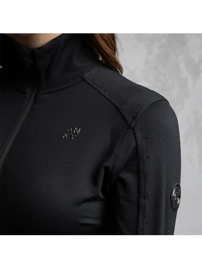 Half-zip technical pullover in black for women - Anky - imagen 3