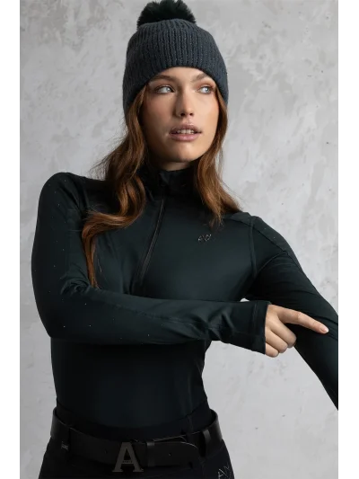 Half-zip technical pullover in green (Forest River) for women - Anky - imagen 4