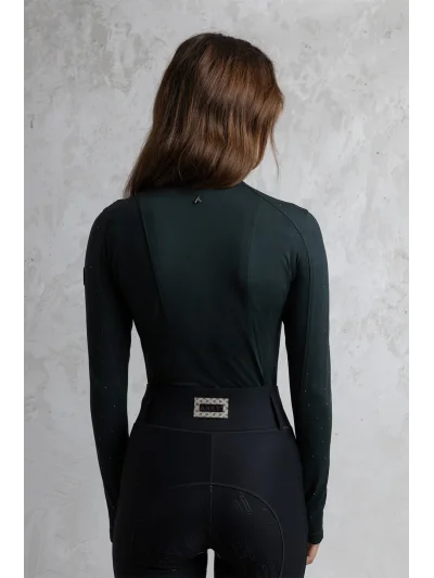 Half-zip technical pullover in green (Forest River) for women - Anky - imagen 3