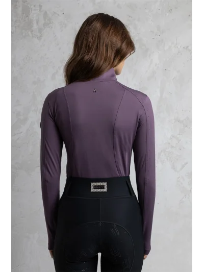 Jersey técnico de media cremallera en violeta (Vintage Violet) para mujer - Anky - imagen 2
