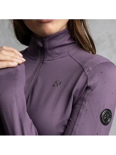 Jersey técnico de media cremallera en violeta (Vintage Violet) para mujer - Anky - imagen 3