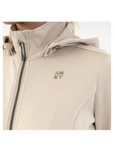 Hooded tech jacket in beige (Island Fossil) for women - Anky - imagen 3
