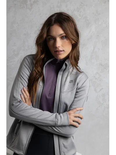 Mid-layer jacket in grey (Chiseled Stone) for women - Anky - imagen 2