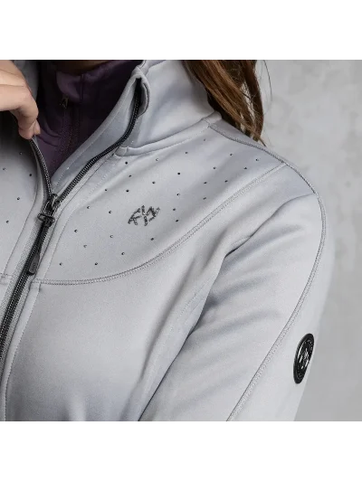 Mid-layer jacket in grey (Chiseled Stone) for women - Anky