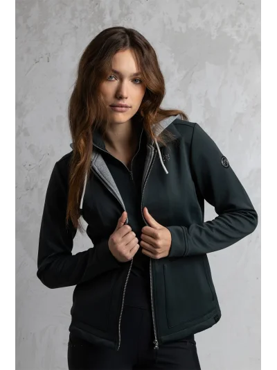 Hooded jacket in green (Forest River) for women - Anky