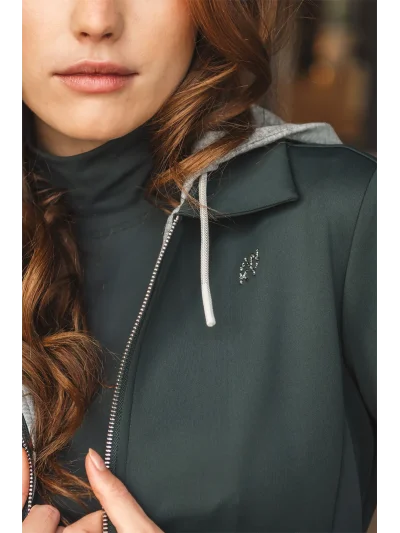 Hooded jacket in green (Forest River) for women - Anky - imagen 4