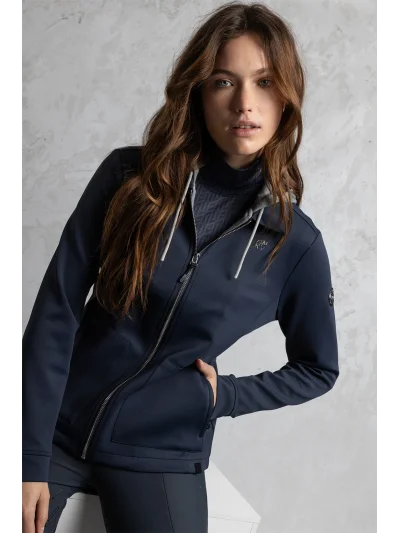 Hooded jacket in navy (Inkwell) for women - Anky