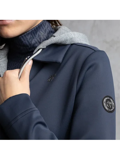 Hooded jacket in navy (Inkwell) for women - Anky - imagen 3