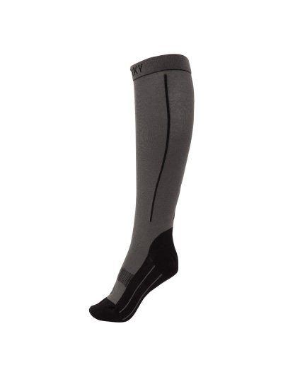 Chaussettes hautes gris (dove) et noir - Anky
