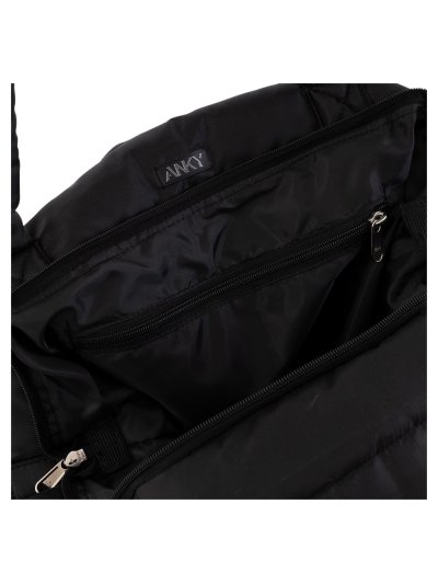 Bolsa/Bolso de mano  acolchado con cremallera color negro-Anky - imagen 4