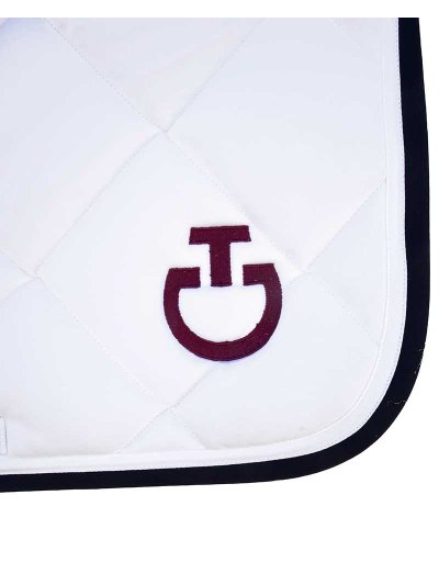 Tapis de dressage blanc avec logo en bordeaux pour poney (C et D) - Cavalleria Toscana - imagen 2