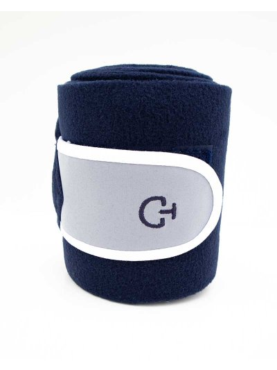 Lot de 2 bandes polaires de travail bleu marine, gris et blanc pour poney - Cavalleria Toscana - imagen 2