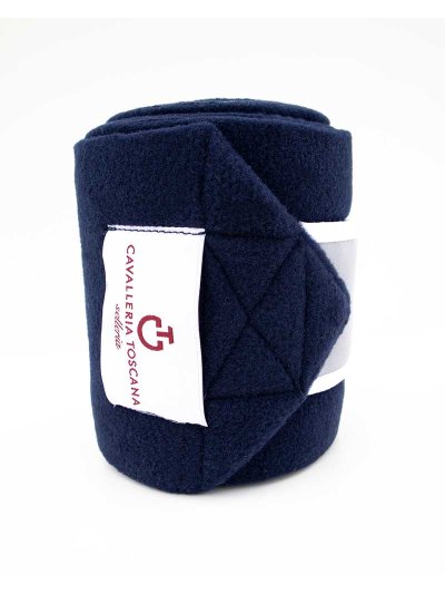Lot de 2 bandes polaires de travail bleu marine, gris et blanc pour poney - Cavalleria Toscana - imagen 3