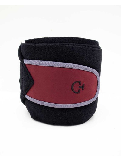 Lot de 2 Bandes polaires de travail noires, bordeaux et gris pour cheval - Cavalleria Toscana - imagen 2